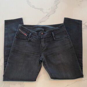 Diesel Industry Jeans - Black/Charcoal - Size 28  / Inseam 26", Knee-Detail